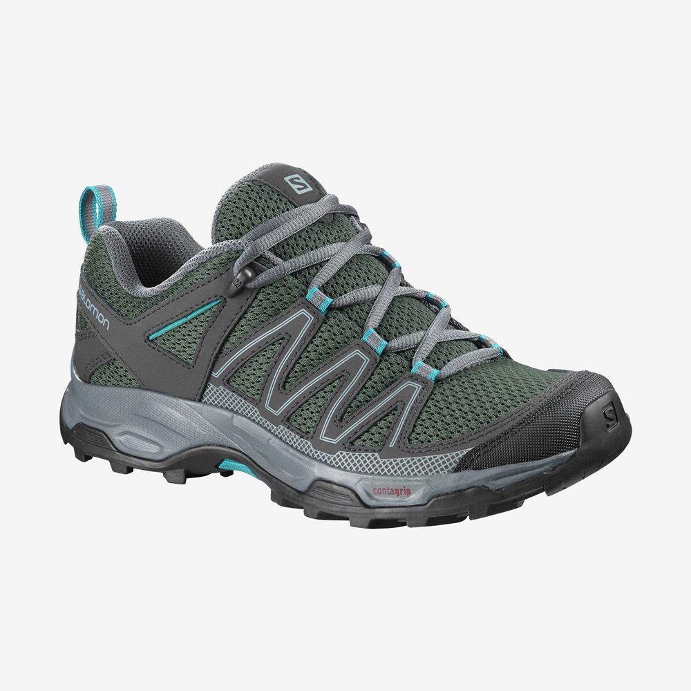 Salomon Singapore Womens Hiking Shoes - PATHFINDER Green | 32047-GAKN